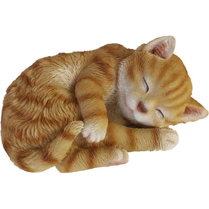 Esschert Design statue chaton 14,9 cm brun polyrésine