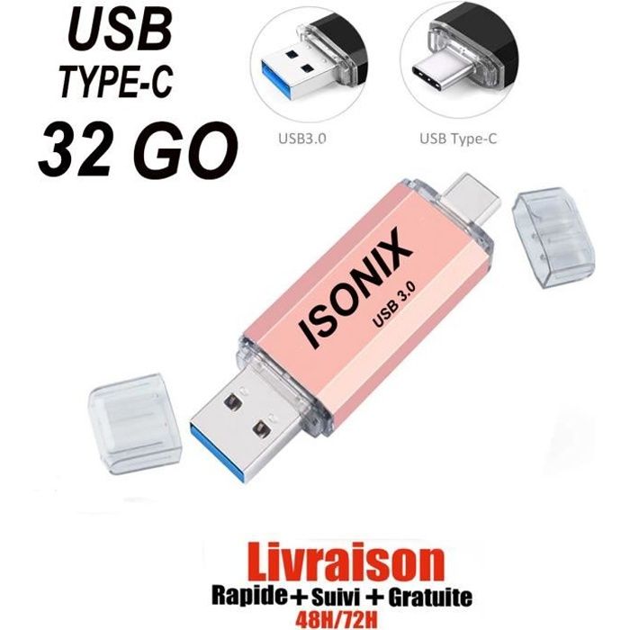 USB C 32 Go Gb Type C OTG USB Flash Drive pour Android/PC ROSE
