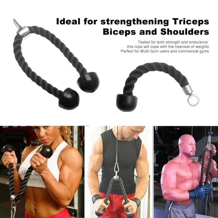 câble de fixation de corde de triceps robuste musculation en plastique en nylon gym pour triceps biceps épaules