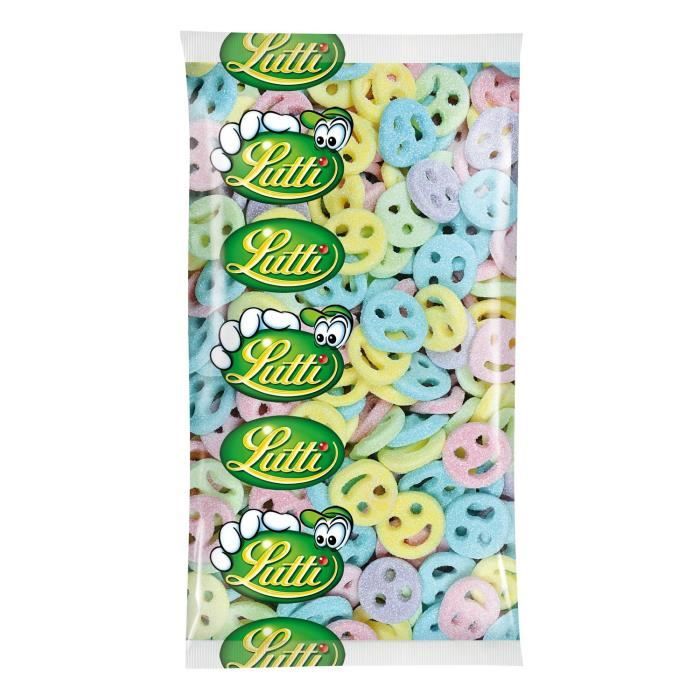 LUTTI Bonbons acidulés Smiley Fizz - Sachet de 2 kg