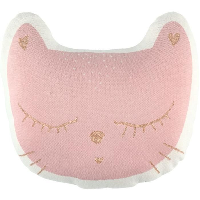 Collection Imagine Coussin chat Jacquard Bio 34x37cm