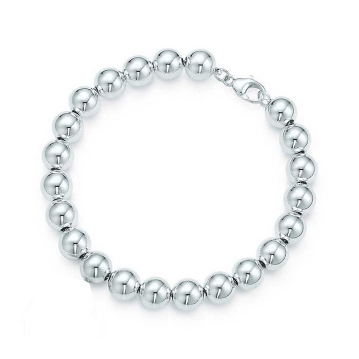 Bracelet en sterling avec perles rondes plaquées au poignet ) MONTRE CONNECTEE SPORT