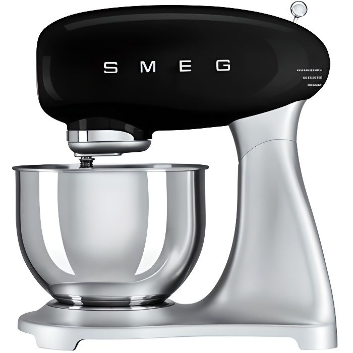 Robot sur socle noir SMEG SMF01BLEU