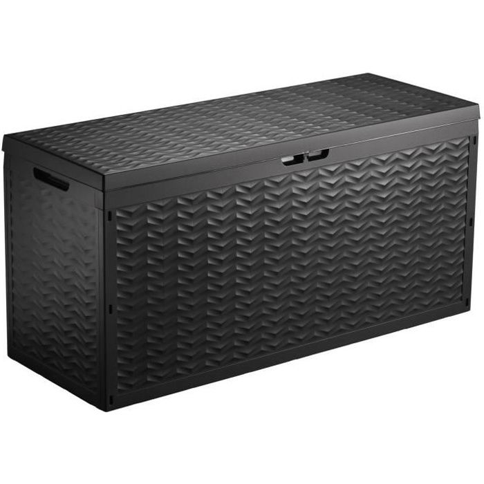 TOOD Malle de rangement 330 L - 120 x 45 x 60 cm - Gris anthracite