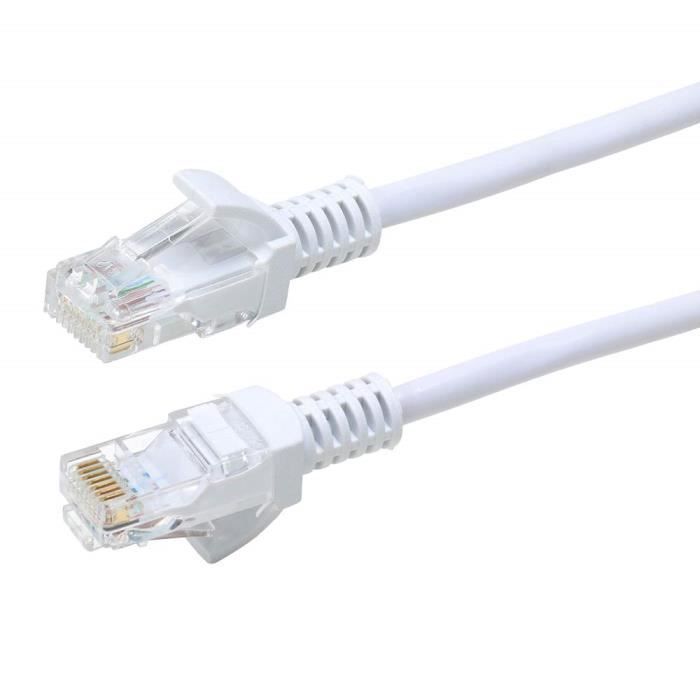 TRIXES Câble de raccordement pour connexion CAT5e RJ45 Ethernet LAN 50m