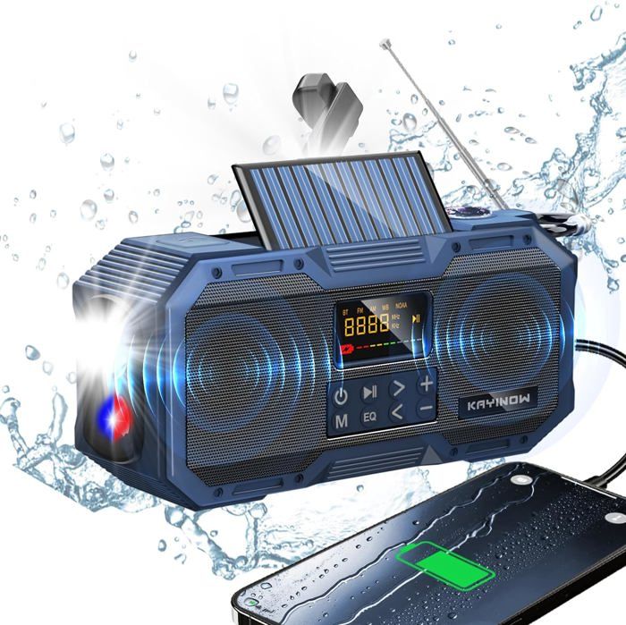 Radio À Manivelle D'Urgence Solaire - Batterie Externe - Radio Portable