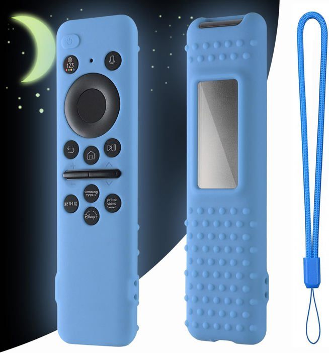 Coque Silicone Pour Télécommande TCL RC833A - Antidérapante, Avec Cordon - Plusieurs Couleurs (Bleu)