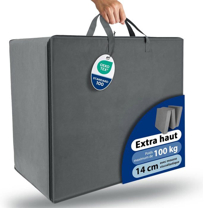 Meilleurs prix pour Beautissu Sac de Transport Pratique pour Matelas Pliable Modèle L (75x195 cm) – Transport Facile avec Fermeture Éclair – Gris