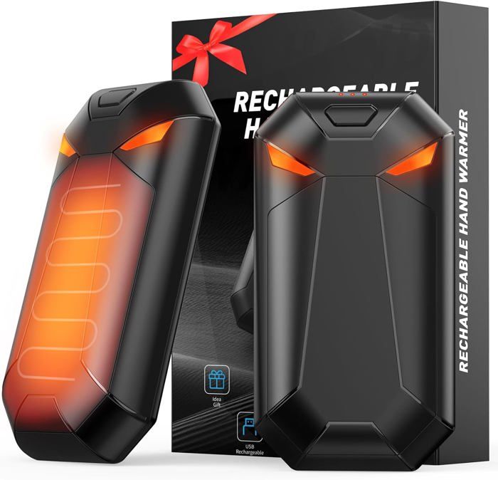 Chaufferettes Mains Rechargeables 2 Pack | 6000mAh | 3 Niveaux Chaleur | Pour Extérieur Et Camping