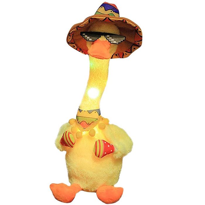 Meilleurs prix pour Canard musical électrique avec 120 chansons jouet de canard chantant et dansant avec peluche lumineuse et enregistrable pour