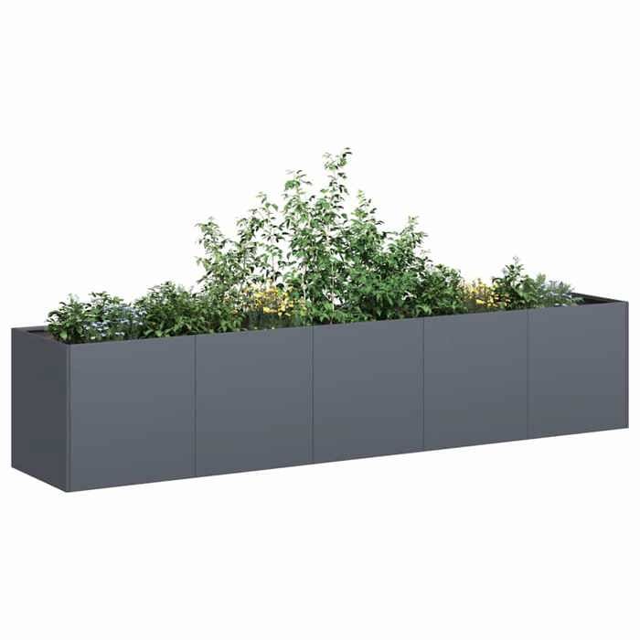 vidaXL Jardinière acier laminé 200x40x40 cm