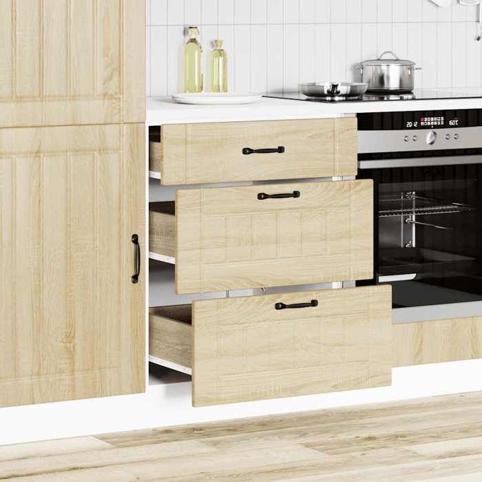 SWEETY - Meuble de cuisine/Armoire de cuisine Lucca - pas chere - chêne sonoma bois ingénierie LL932