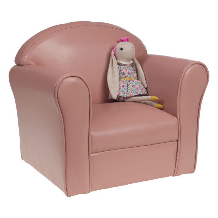 Fauteuil Club enfant rose - Amadeus Les Petits