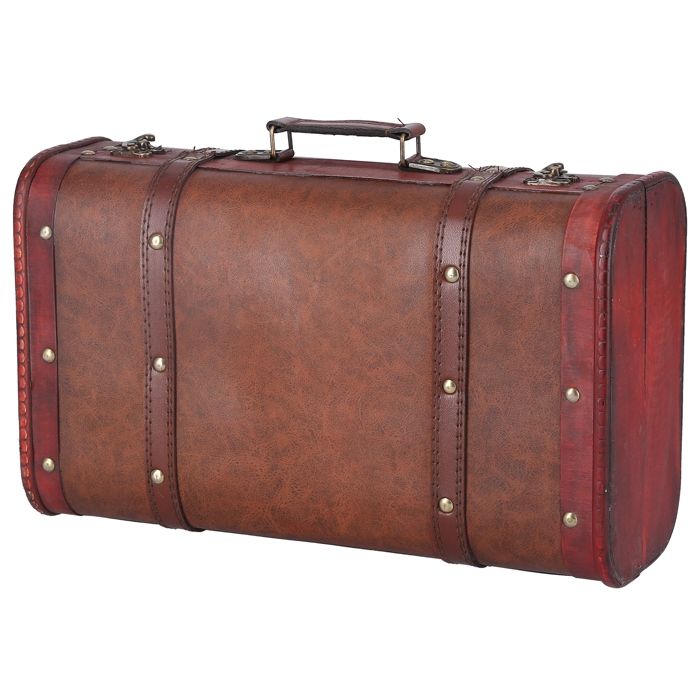 Valise antique coffre de rangement portable en bois collection dornements accessoires de photographie