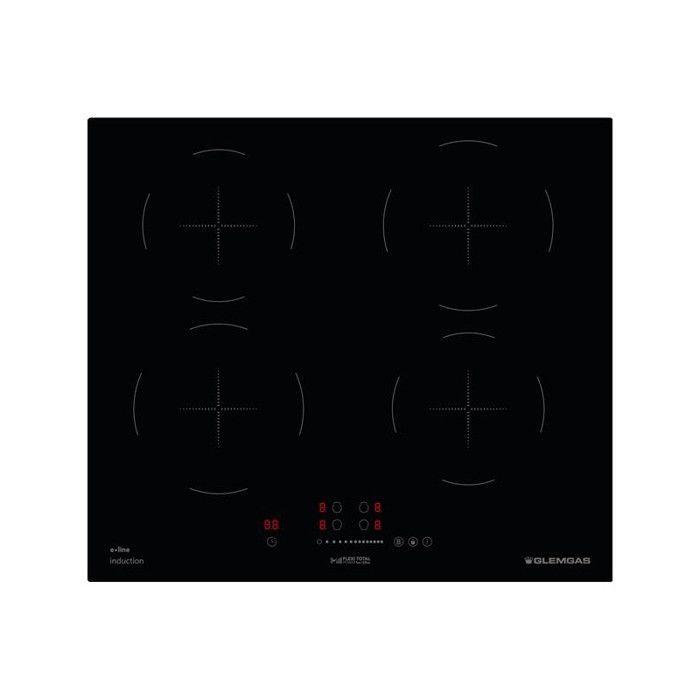 Table induction - GLEM - GTI640SL - 4 foyers - 72 kW - Commandes frontales sensitives