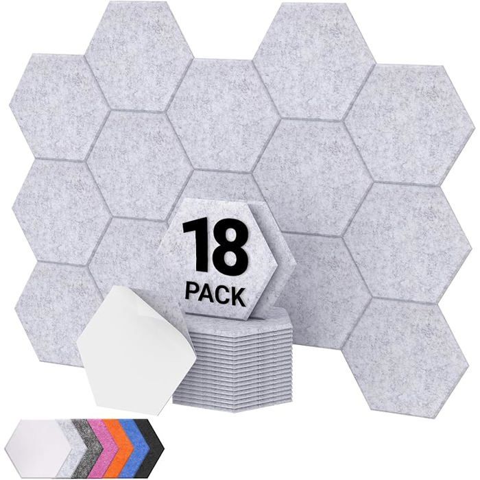 Lot 36 Panneaux Acoustiques Mousse Haute Densité 30x30x3 Cm - Insonorisation Studio, Bureau, Chambre, Gaming