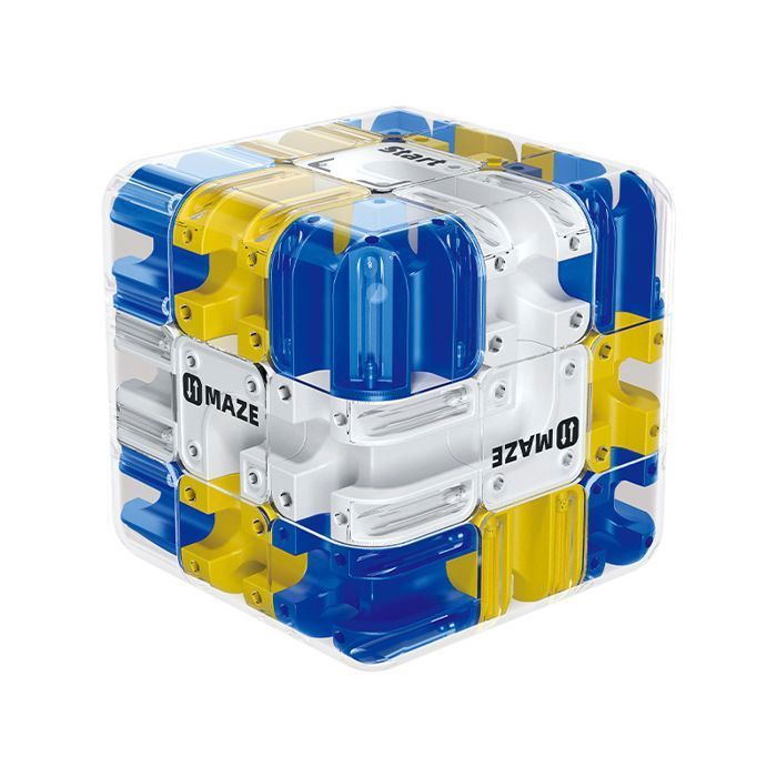 Jouet pour enfants labyrinthe cube créatif éducatif blanc-bleu-jaune  LANGTU  Convient aux enfants et aux adultes