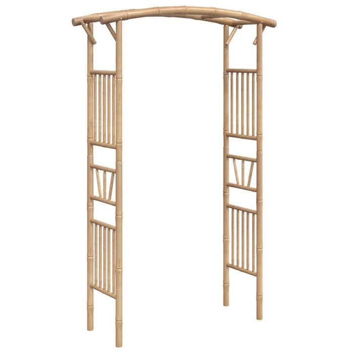 Arche pour rosiers en bambou - JILL - 118x40x187 cm - Bambou résistant aux intempéries - Largeur de marche 94 cm - Brun