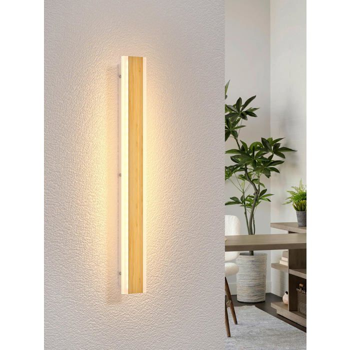 Applique murale - LUOLONG - Bambou 80 cm - 25W LED - 3000K - LED intégrée
