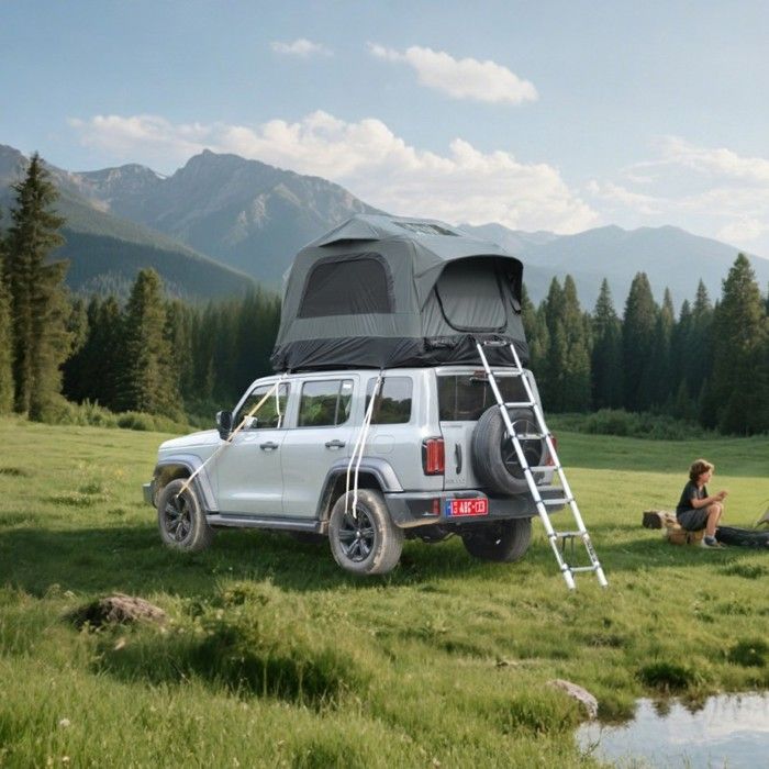Tente De Toit Gonflable Sport Tent Pour 3 Personnes – 4 Saisons, Imperméable, Pour Van, Jeep, SUV Et Camion