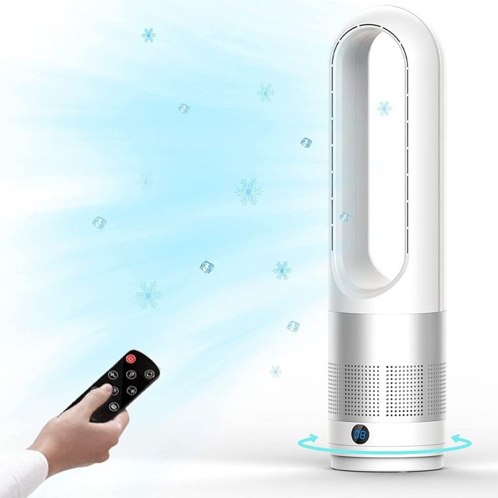 Ventilateur colonne sans pales télécommande 8 vitesses 3 modes - Gossfen - chauffage écran led chauffage convient chambres cuisine