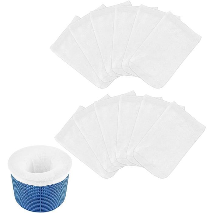 Chaussette Skimmer Piscine 20 pièces en nylon élastique blanc pour préfiltre et panier écumoire. - 20 White - 20 White