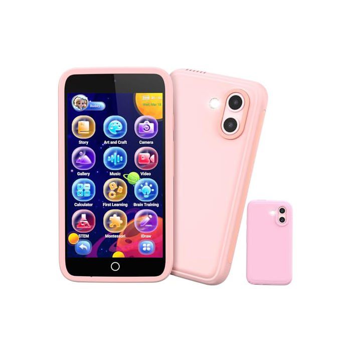 Jouet téléphone enfant - ORANTRONX - D3 - écran 397 - 200+ jeux éducatifs - double caméra