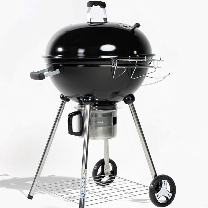 Barbecue Charbon De Bois 57 Cm Avec Couvercle Et 4