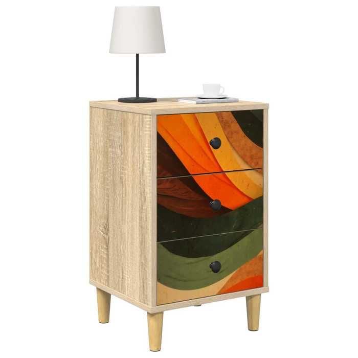 Petite Table intérieure - Table de chevet BONN 2 pc - chêne sonoma - 36x33x60 cm - design élégant(47345)