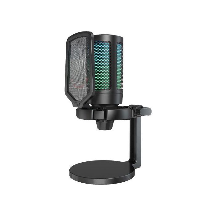 Microphone Fifine AmpiGame A6NEO USB C cardioïde RGB avec mute rapide - vue 1