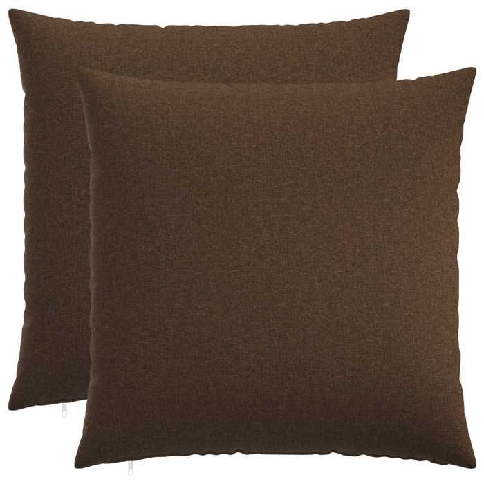 vidaXL Housse de coussin 2 pc HEERLEN Marron 55 x 55 cm Tissu 912209