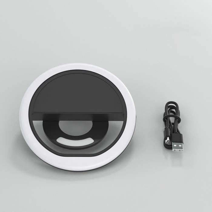 Anneau lumineux Led avec chargeur USB, lentille de téléphone