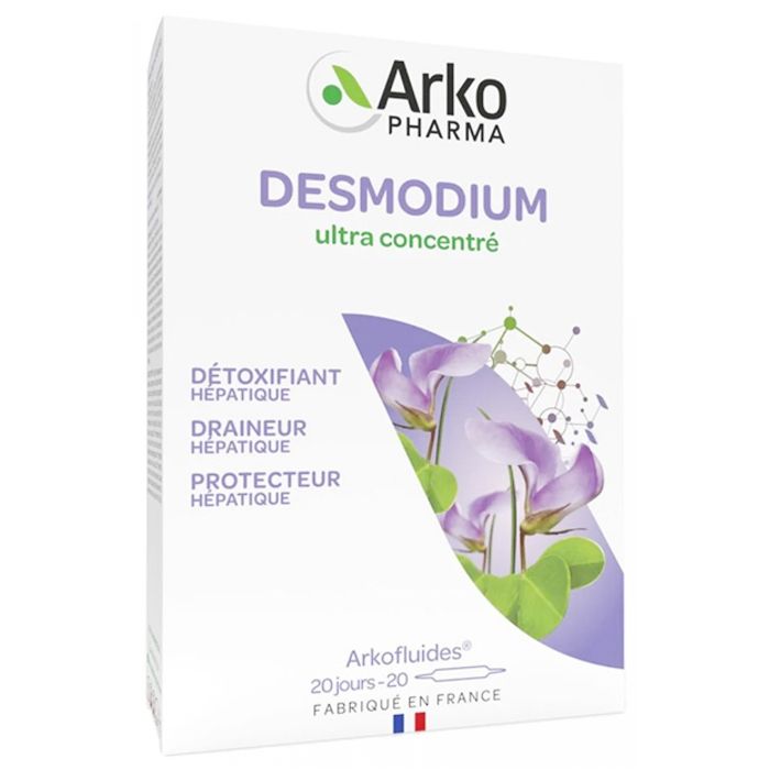 Meilleurs prix pour Complément alimentaire à base de desmodium - 20 ampoules - Arkopharma
