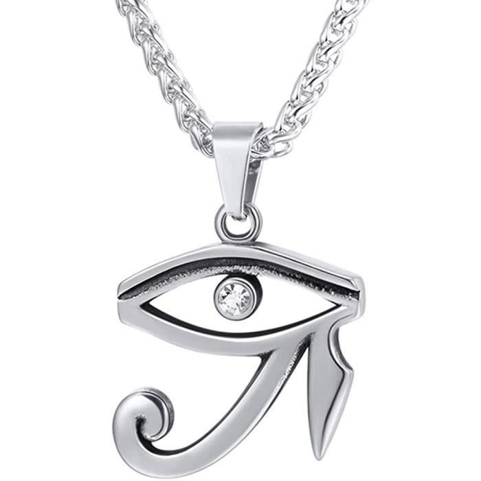 Collier Croix Pour Homme - Acier Inoxydable Plaqué Argent - Chaîne Maillon - Neuf Avec étiquettes