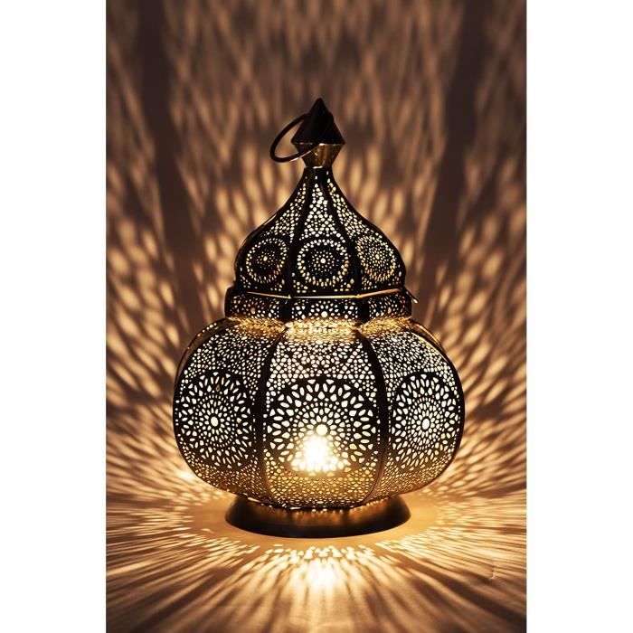 Bougeoirs Petite Lanterne Marocaine En Metal Ziva 30cm Argente Photophore Marocain Pour L Exterieur Au Jardin Ou L Int Cdiscount Maison