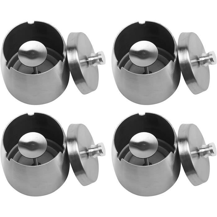 Cendrier Sur Pied Rubbermaid Infinity - Acier Inoxydable Et Noir - Pour Extérieur, Espaces Publics - Couvercle Dôme, Base Lestée, Anti-vol - 7