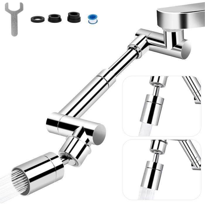 Rallonge De Robinet Multifonction Blanche – Pour Laver Animaux, Cheveux, Vaisselle – Adaptable