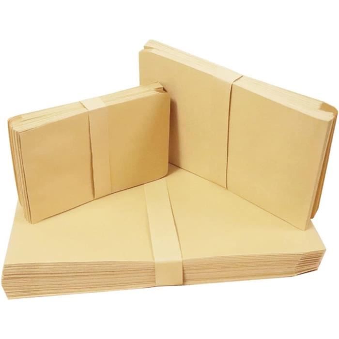 50 Mini Enveloppes En Papier Kraft Avec 50 Cartes Vierges Et 2 Stylos - DIY Cadeau, Mariage, Remerciements
