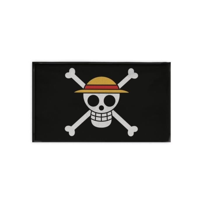 Tapis enfant One Piece Drapeau Pirate Noir - 40x70 cm - Cdiscount Maison