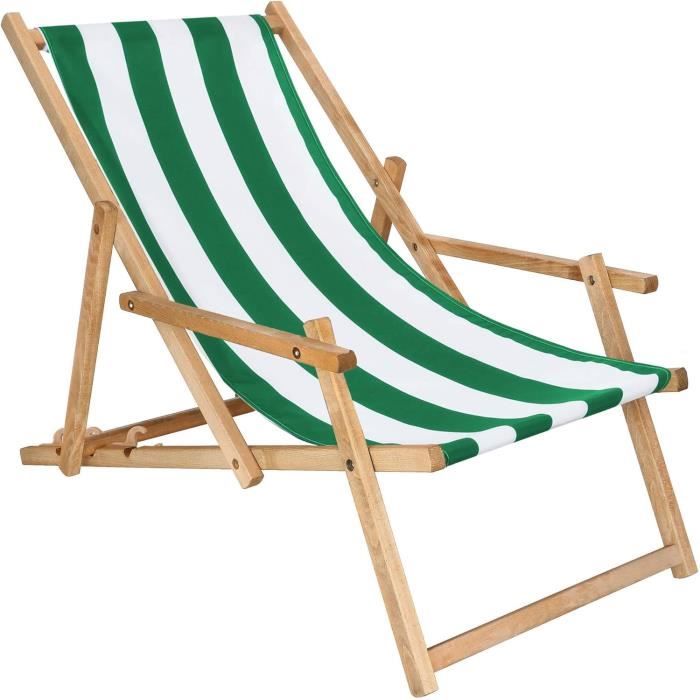 Chaise Longue En Bois Avec. Accoudoirs Chaise Longue De Jardin Pliante