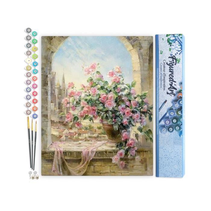 Kit Peinture Par Numéros Figured'Art Provence - 40x50cm, Toile Lin, Peintures Acryliques, Pinceaux