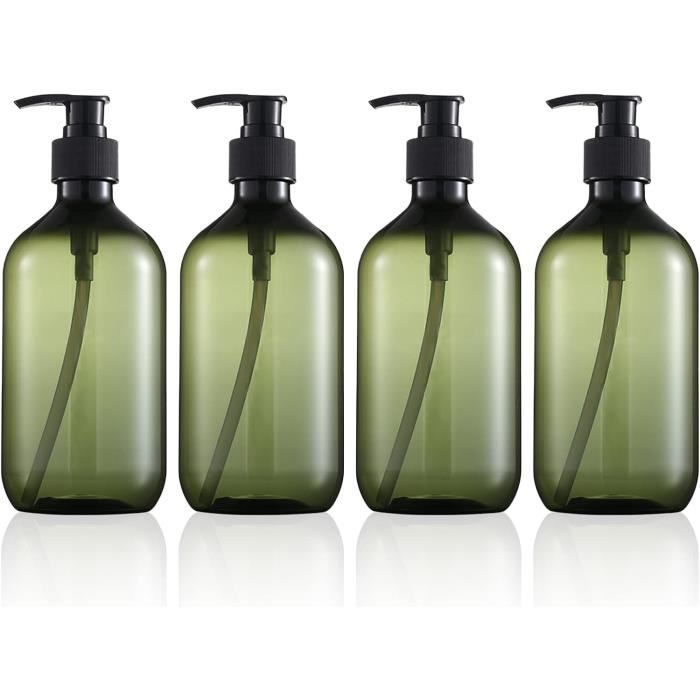 Healeved 2pièces Bouteilles Plastique Pompe Pour Gel Douche Et Shampooing Transparent Rechargeables Pratiques Pour Salle De Bain Voyage