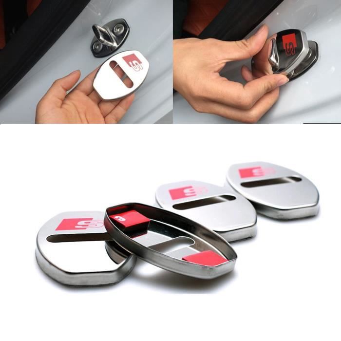 4 Pack LAUTO Couvercle de Verrouillage de Porte de Voiture en Acier Inoxydable pour Audi A3 A4L A6L Q3 Q5 ,dor,NO1 