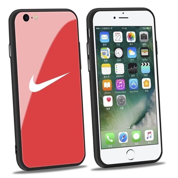 Nike Coque iPhone 7 Plus 7s Plus Verre Blanc