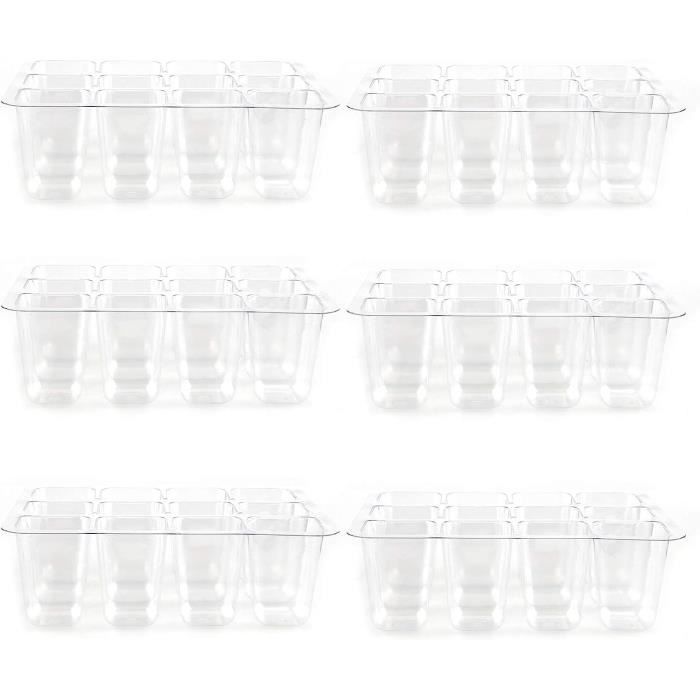 Plateau De Culture/Plantation Pour Serre Ou Intérieur - 58 X 45 X 12 Cm (Profondeur 11 Cm) - Plastique Noir Résistant - 14
