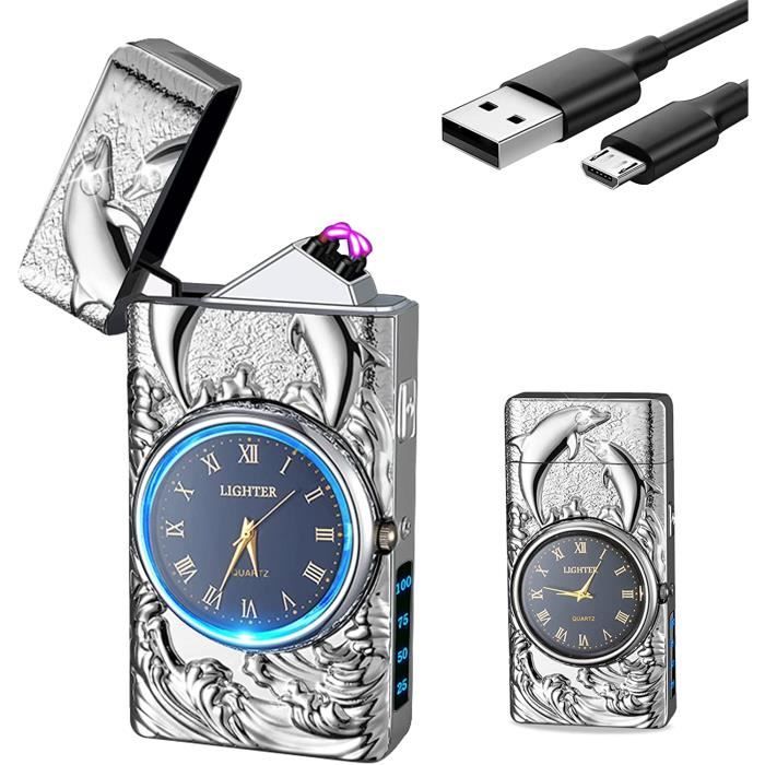 Briquet électrique Rechargeable à Plasma Briquet Coupe-Vent pour l