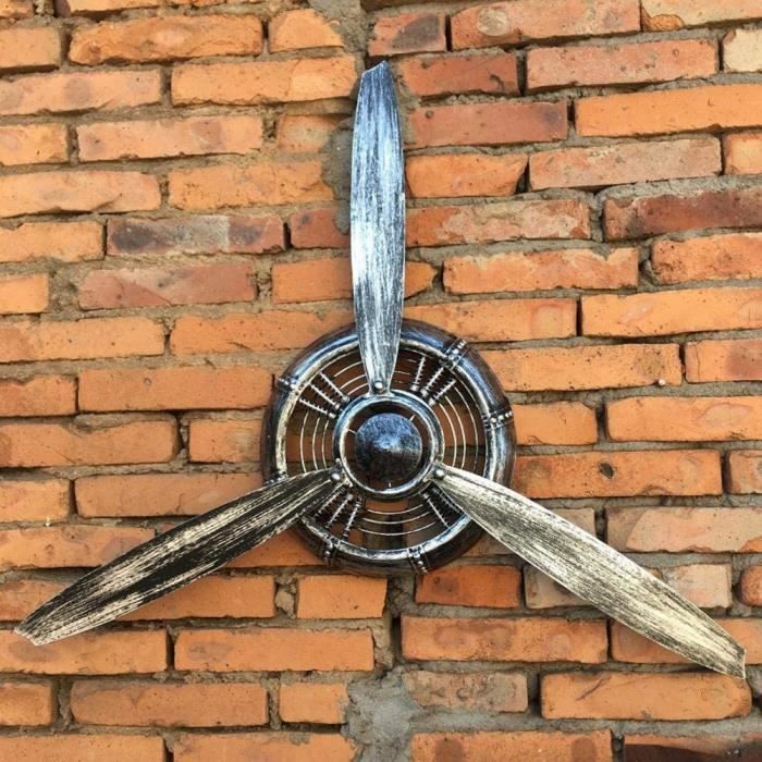 Baromètre Mural Vintage Avion Bois - Décoration Chalet Maison