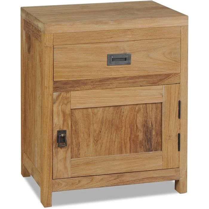 Table de Chevet Teck Massif 40 x 30 x 50 cm[885]