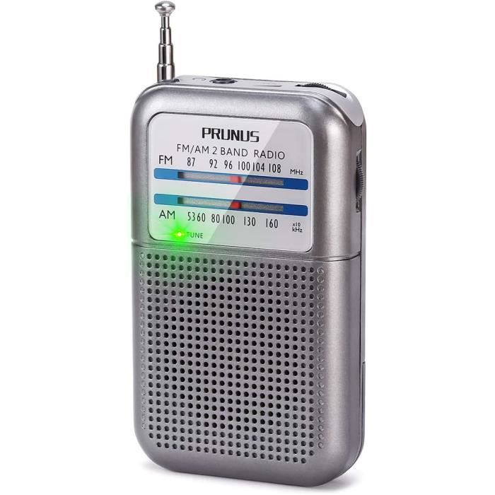 Radio Portable AM/FM Rétro à Piles - Fangxuee Mini Radio Pour Personnes âgées - Design Compact Avec Antenne Télescopique