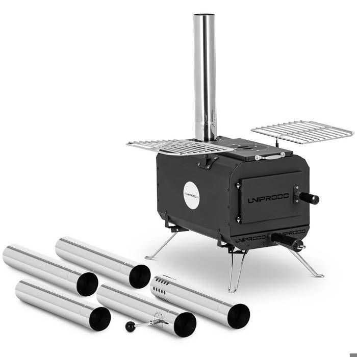 Poêle à bois pour tente Poêle à bois camping pliable 382x250x231mm Acier carbone Cdiscount